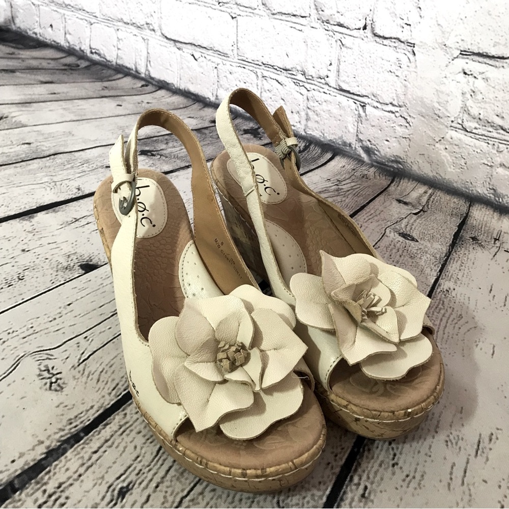 Born Concept. B O C. Leather Floral Sandals